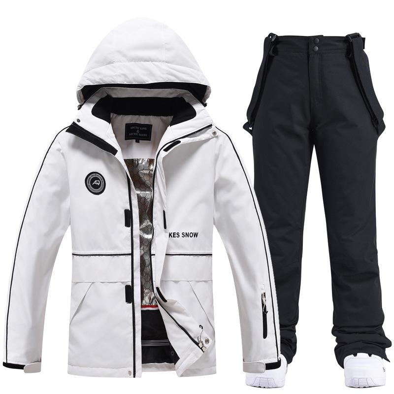 Men's and Women's Winter Ski Suit: Snowboard Jacket and Pants Set, Warm and Thickened for Outdoor Snow Sports.