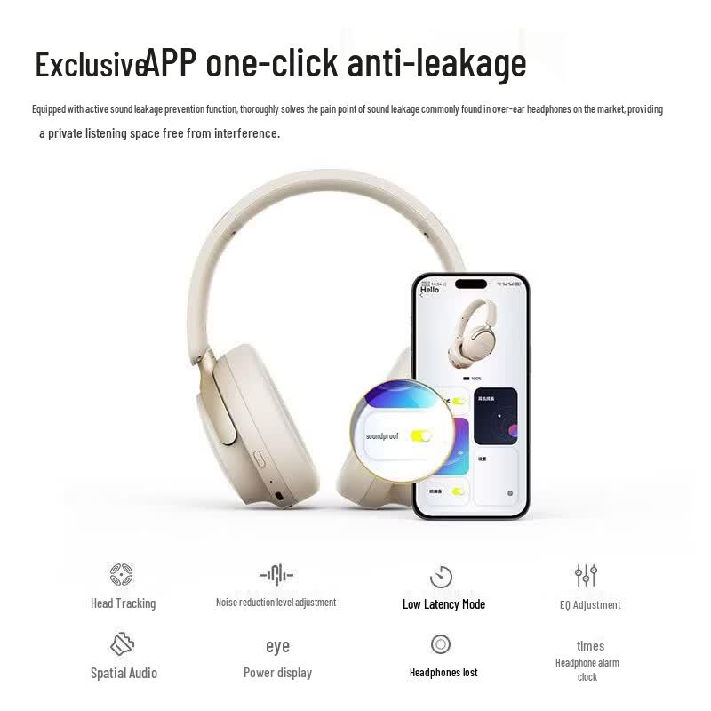 Picun NC60 Wireless Active Noise Cancelling Over-Ear Headphones