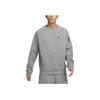 Nike Bluză Fleece cu Gât Rotund și Buzunar Therma-Fit Solid Bărbați Sweatshirt Gri FB8506-063