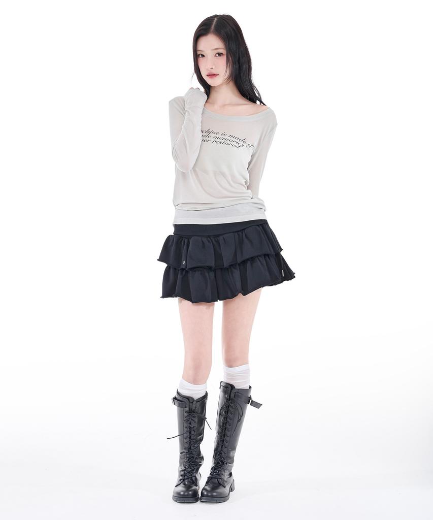 Alkialka Sheer Long Sleeve (Light Gray)
