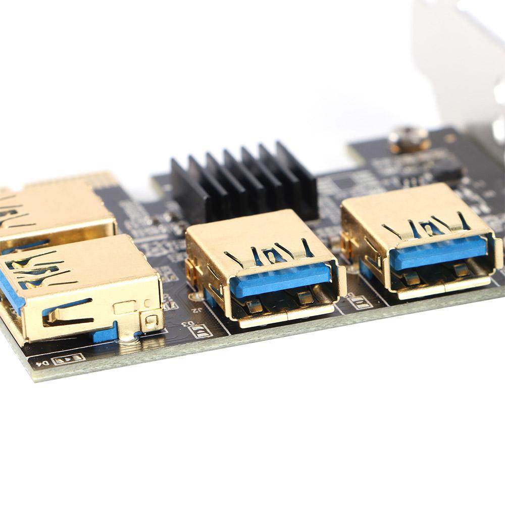 BTC Devices Multiplier Hub Adapter PCI Express Riser Card Expansion Card For Bitcoin Mining Miner