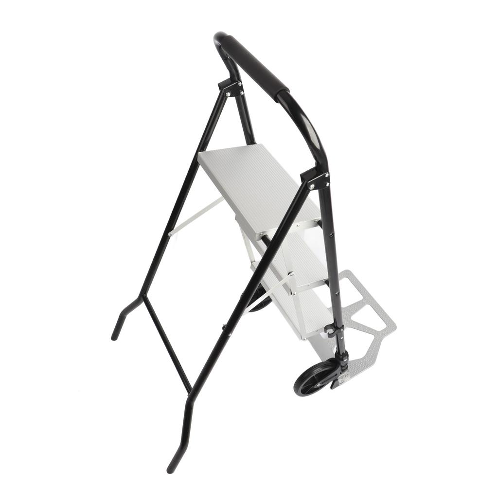 Skládací 3stupňový žebřík Ergonomický Přenosný Protiskluzový Prostorově úsporný 3stupňový skládací stolička žebřík Vozík pro domácnost