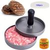 Stainless Steel Hamburger Mold Hamburger Meat Press Patty Maker Non-Stick Burger Meat Maker with 100 Patty Papers Kitchen Grill