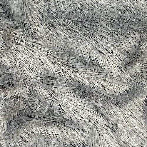 Square Plush Strip Fabric Long Material, Light Gray, 1 Piece