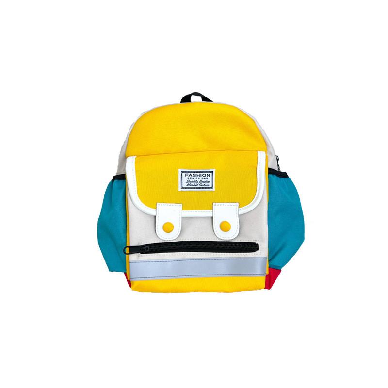 Modern Trendy Dual Color Letter Backpack For School Lightweight And Breathable Design