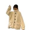 Women's Stand Collar Lambswool Coat for Autumn/Winter 2026 - Korean Style, Loose Fit, Thickened, Trendy, Super Hot Fashion.