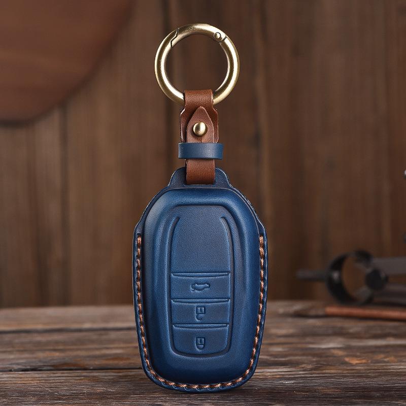 Retro Old Style Handmade Real Cowhide Car Key Cover for Toyota Bag Case