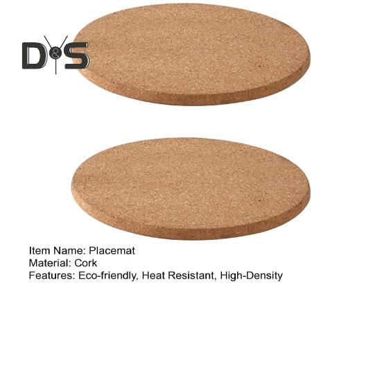 2Pcs Cork Trivet Set Heat Resistant Thick Cork Coasters for Hot Dishes Versatile Round Cork Placemats for Kitchen Table