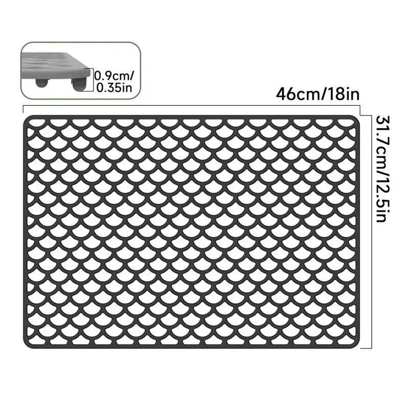Silikon Spülbeckenschutz, Matte für den Spülboden, Spülbeckeneinsatz, Rutschfest, Hitzebeständig Geschirr-Abtropfmatten, Küchenzubehör