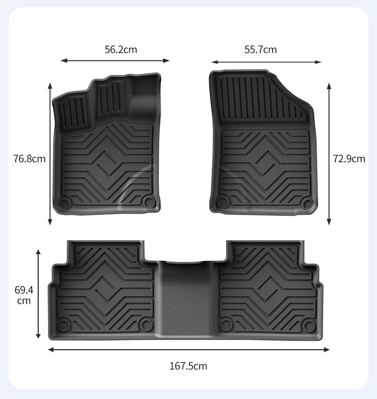 Geely Boyue COOL Car Floor Mats: Eco-Friendly TPE, Waterproof, Wear-Resistant, Fits Models 23-26.