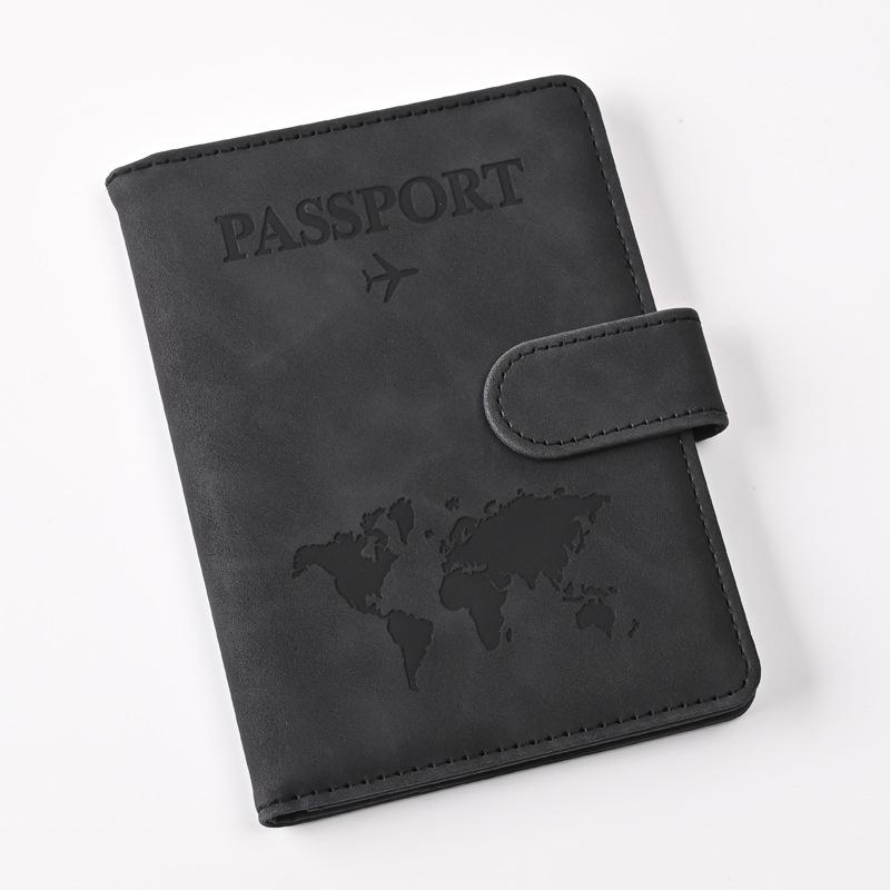 PU Leather Travel Passport Cover for Men & Women, Protective Wallet with Credit Card Holder & Ticket Pocket