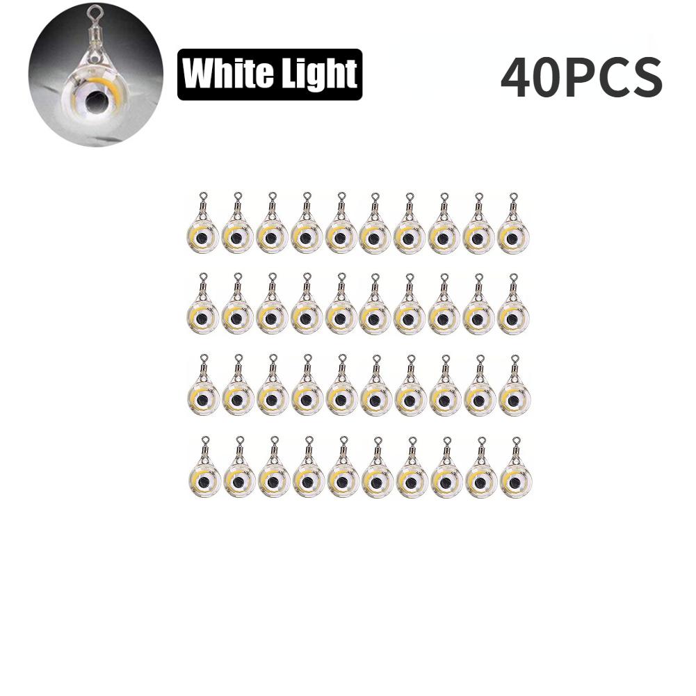 10-200pcs Mini Fishing Lure Light LED Deep Drop Underwater Eye Shape Squid Fish Bait Luminous Lure for Attracting Fish