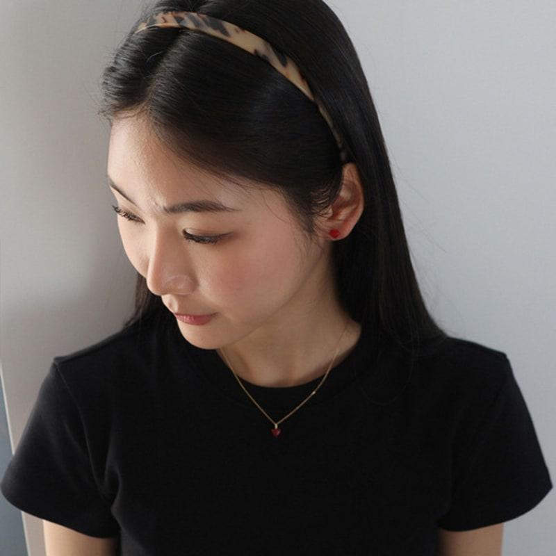 Modernlike Silver 925 Red Heart Earrings