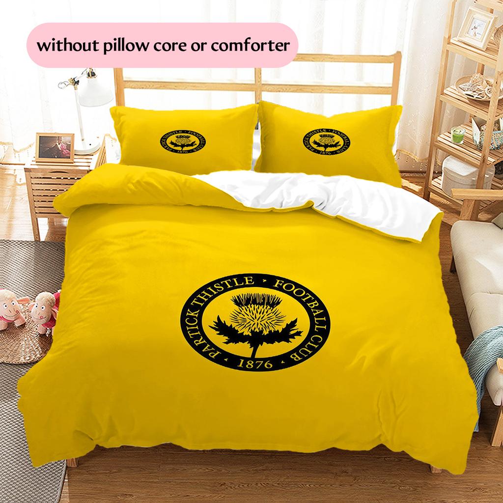 Partick Thistle Football Club Pattern Bedding Quilt Set  Home Decoration  Gift (1 * duvet cover + 2 * pillowcase  without core)
