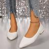 Women's Fashion Coarse Heel Shoes Autumn New Pointed Head Shallow Mouth Rhinobarrhinide Soft Sole Non-slip Low Heel Shoes