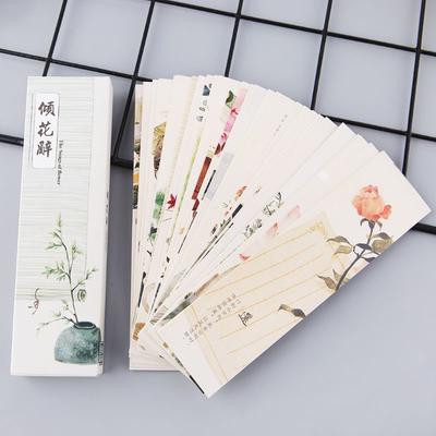30 Uds. Marcapáginas de papel creativos de estilo chino, tarjetas de pintura, marcapáginas Retro hermoso en caja