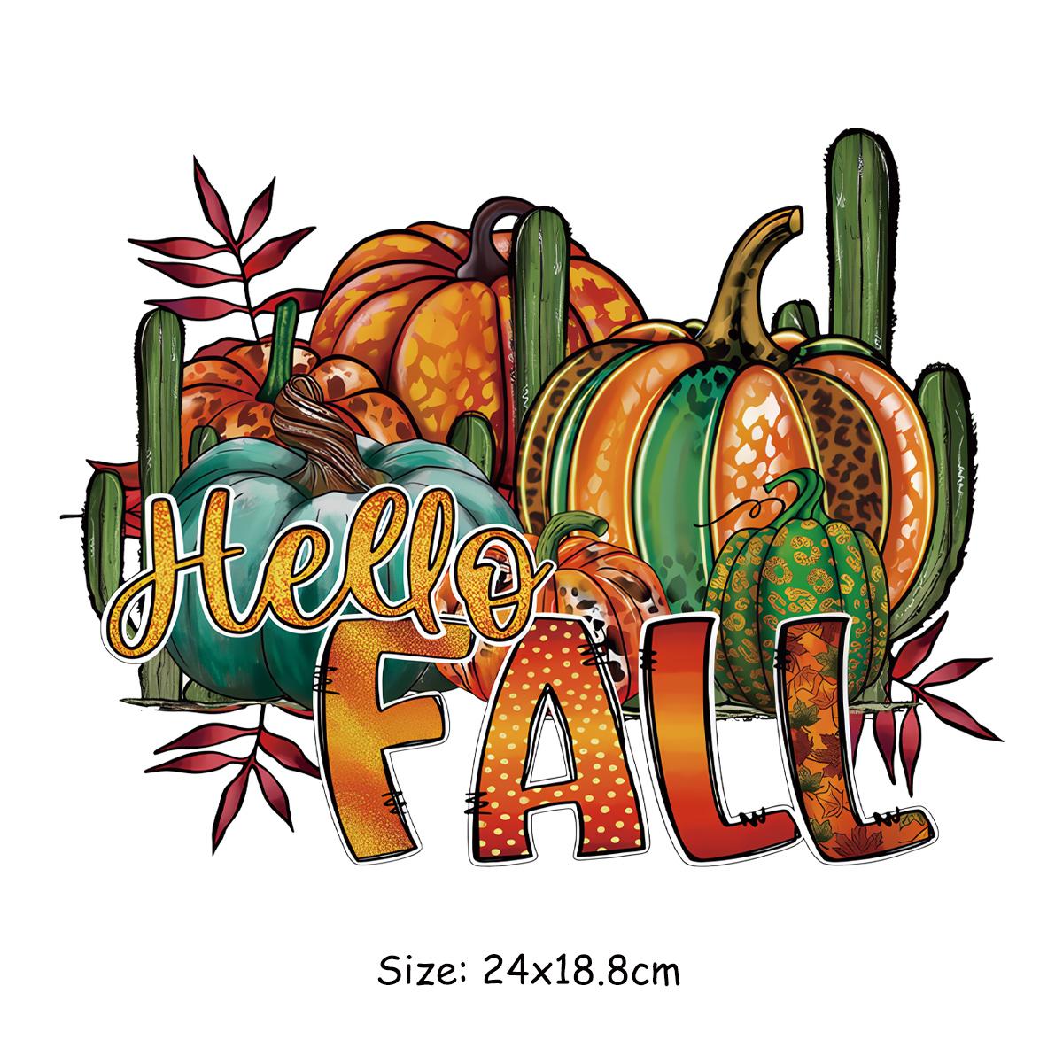 

Наклейки на одежду Осень Тыква Виниловые толстовки Топы DIY A-Level Моющиеся термонаклейки На одежду Горячая Распродажа