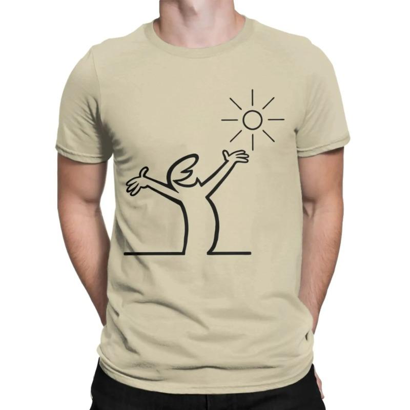 Summer Sun T-Shirts Men Round Neck T Shirt Short Sleeve Tees Tops Streetwear Shirt