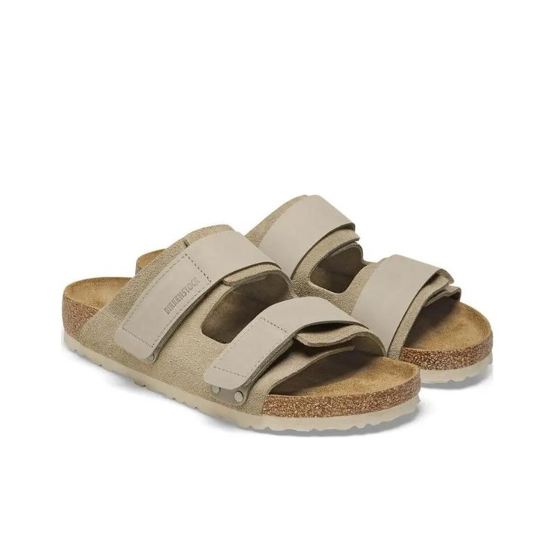 Birkenstock Unisex Stylish Trendy Slide Sandals Taupe Regular Fit 1025695 41