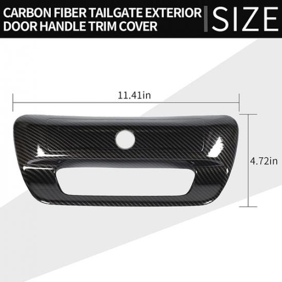 Carbon Fiber Rear Tailgate Handle Trim For Dodge Ram 1500 2018