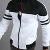Mode Herren Winter Reißverschluss Sportbekleidung Patchwork Jacke Langarm Mantel