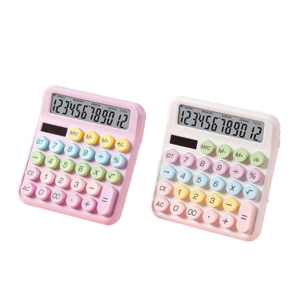 Dopamine Dual-Power Multifunctional Calculator: Stylish, Adorable, and Portable for Office and Desktop Use
