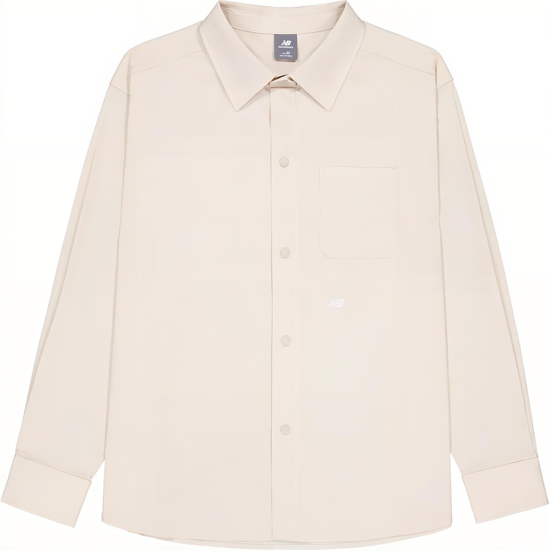 New Balance Shirts Men s Greige Lapel Moderate Other AMJ43300-TWF L