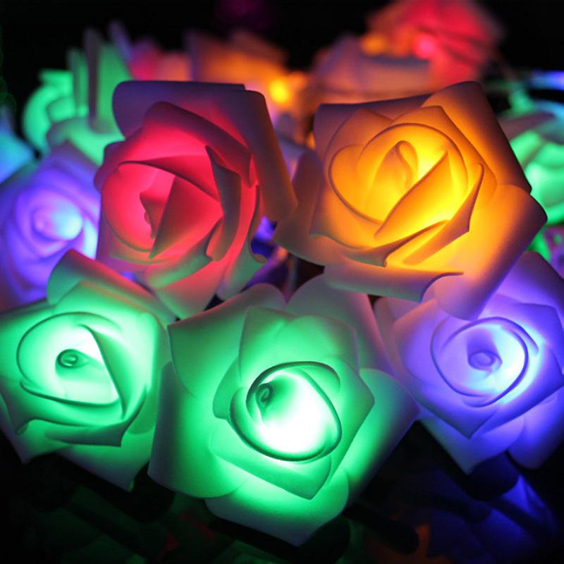 3M 20 LED Simulated White Rose String Light Living Room Bedroom Fairy Light New Year Christmas Valentine's Day Wedding Party Decoration Light