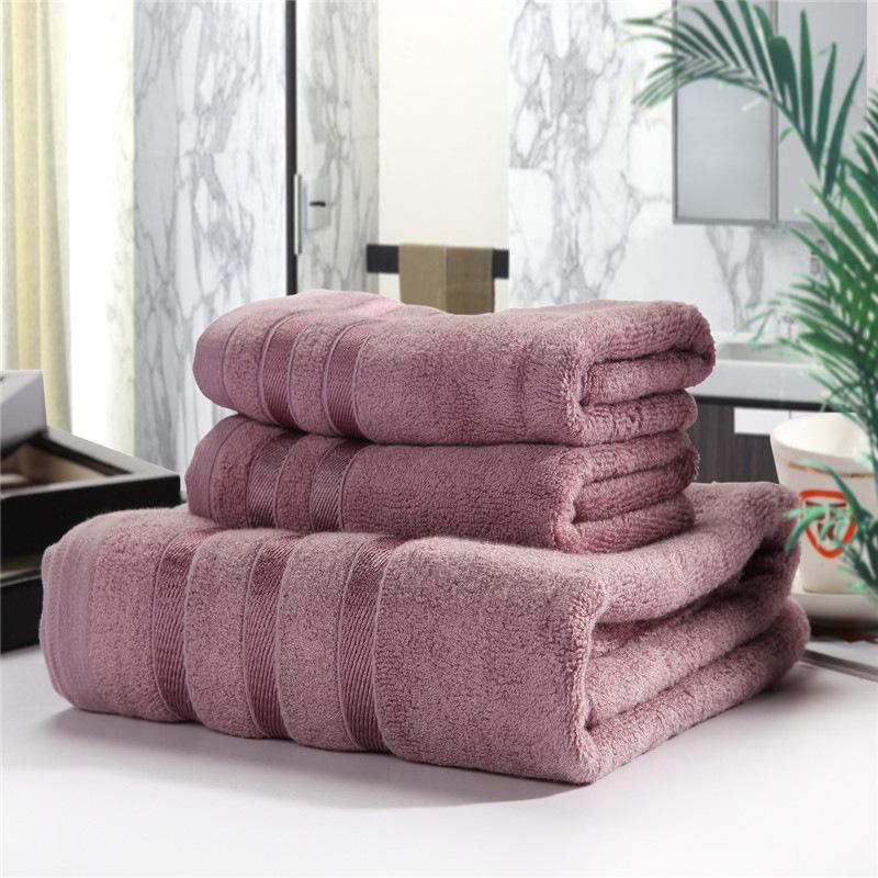 Bamboo Fiber Bath Towel Set: Soft, Absorbent, Antibacterial Three-Piece Set