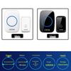 Waterproof Flashing Wireless Doorbell: Battery-Operated with Call Button, No Plug Needed, Ideal for Home Use