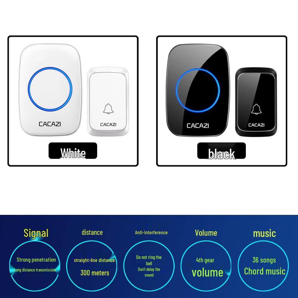 Waterproof Flashing Wireless Doorbell: Battery-Operated with Call Button, No Plug Needed, Ideal for Home Use