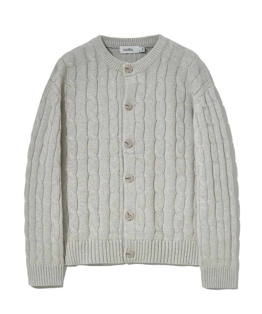 Costume O’Clock Soft Cable Round Cardigan Navy Cooscd021Navy
