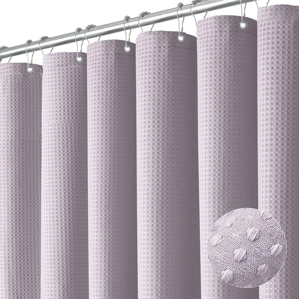 Waterproof Multi-Color Waffle Shower Curtain - Cross-Border Bestseller