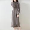 Women Sweater Dress 100% Wool MODERN NEW SAGA Turtleneck Knit Long Pullover Winter Jumpers Wool Long Dress Female