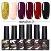 6-Color Nail Polish Glue Set, Popular Color Nail Glue, Phototherapy Nail Polish Glue Can Be Matched Arbitrarily.