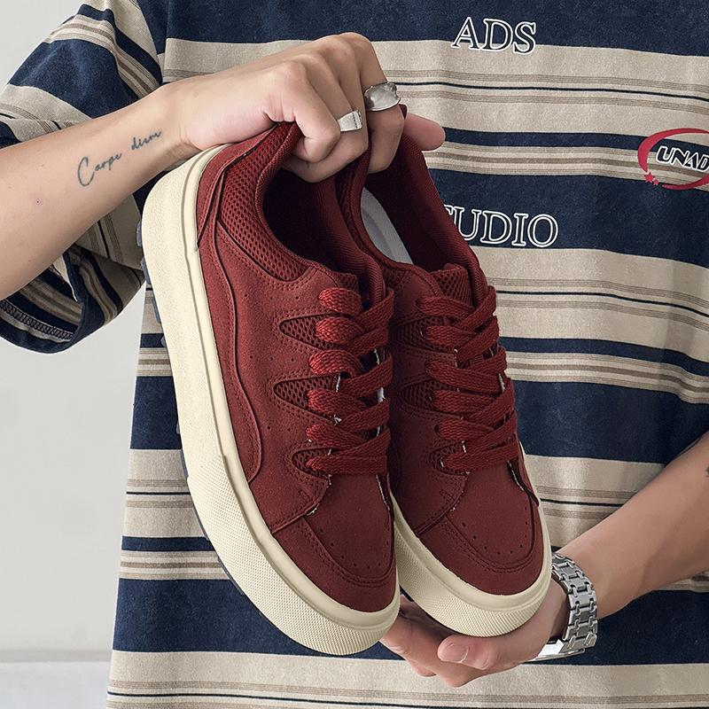 Fashion Men Platform Sneakers 2025 Fashion Comfortable Anti Slip Lace Up Outdoor Skateboard Casual Shoes Flats High Quality Sneakers