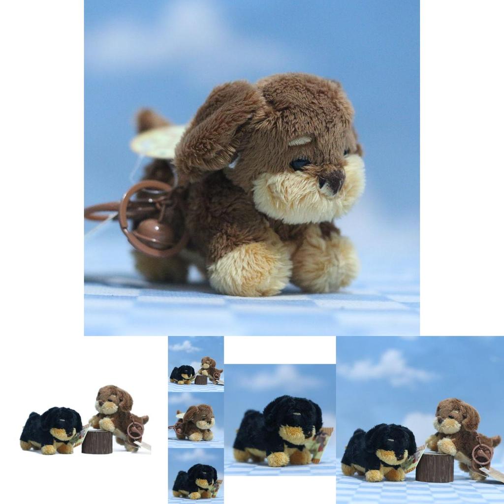 Adorable Plush Sausage Dog Keychain Cute Squeaky Dachshund Doll Backpack Charm