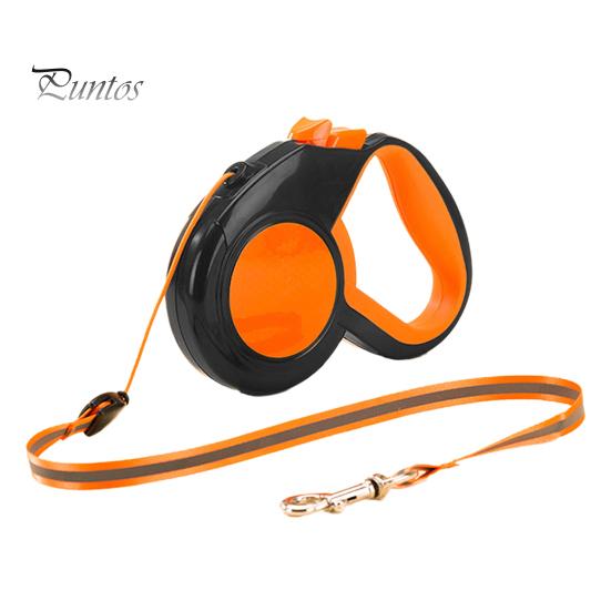 

Выдвижной поводок для домашних животных, светоотражающий поводок для дрессировки собак, поводок для прогулок с нескользящей ручкой, поводок для тяги щенков для ночных прогулок 3M оранжевый