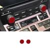 Red Carbon Fiber Radio Console Knob Cover Trim For Porsche 718 Boxster Cayman