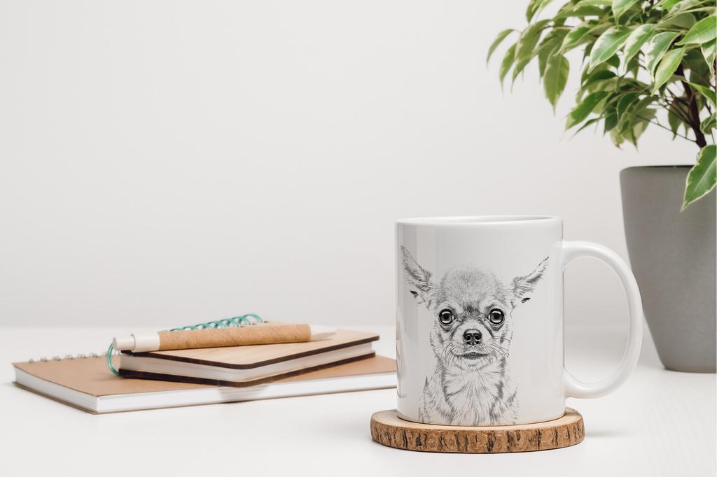 Chihuahua Short-haired, Chihuahua Smooth - Cup with a Dog, Cheerful Cup for a Dog Lover, Personalized Gift from the Art-Dog Brand