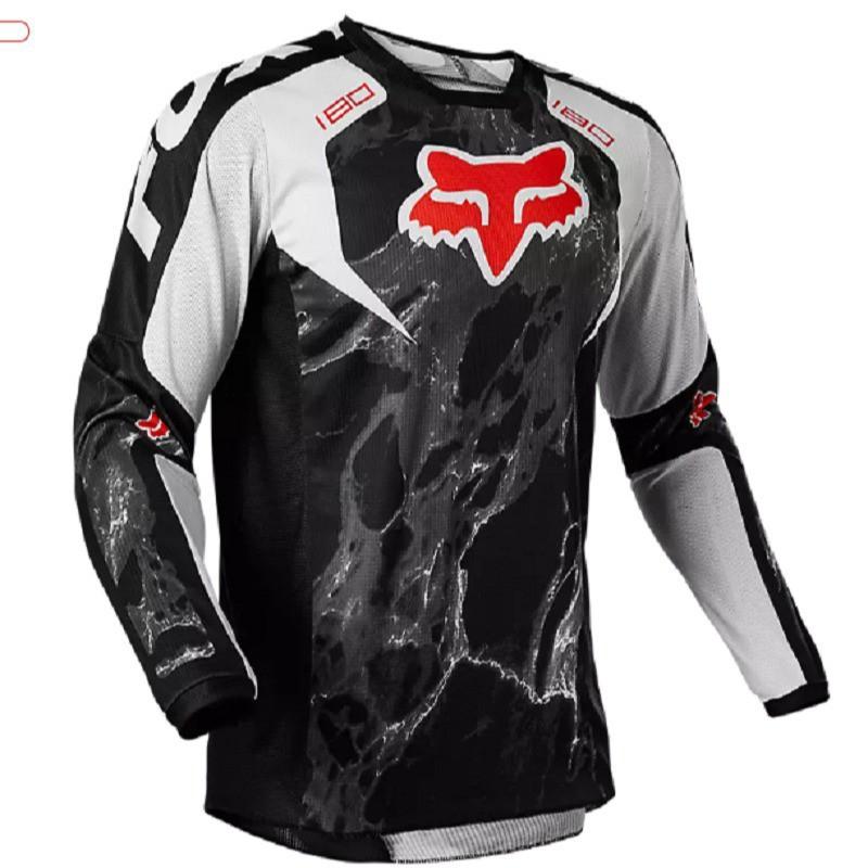 Mens Quick-Dry Long Sleeve Cycling Jersey Mountain Bike Downhill Shirt UV Protection Sport Top