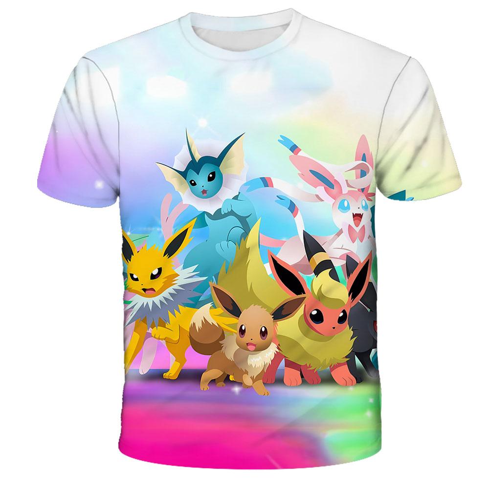 2026 New Anime Children's T-Shirt Children's T-Shirt Boys' Clothing Pokémon