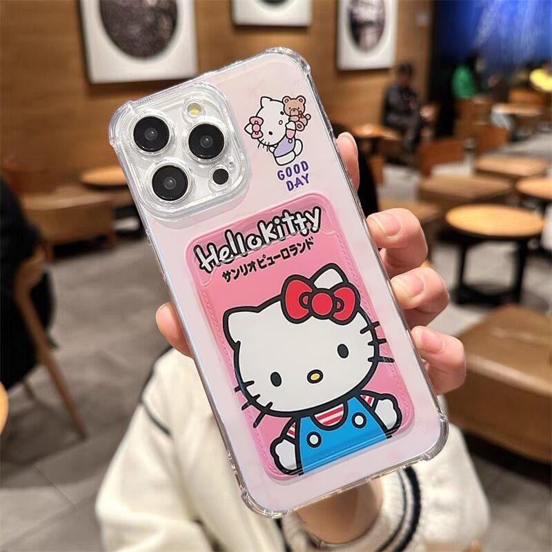 Sanrio Hello Kitty Photo Card Holder Phone Case For Xiaomi Redmi Note 14 Pro 5G Note 13 12 Pro 11 11S 13C 12 12C 10C 5G Cover