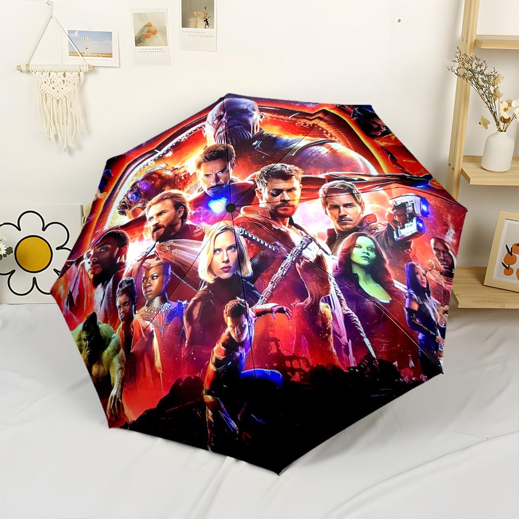 Superhero Adventure Portable Automatic Umbrella with 8-Rib Lightweight Perfect for Outdoor Adventures Fashionable Accessory