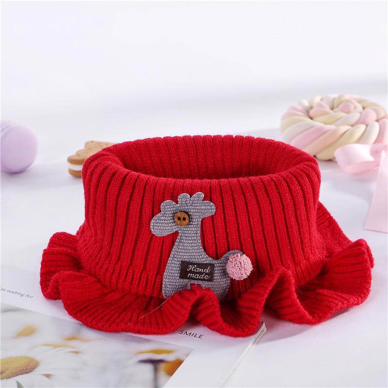 Autumn & Winter Cartoon Neck Warmer for Kids - Warm, Windproof Knit Shawl
