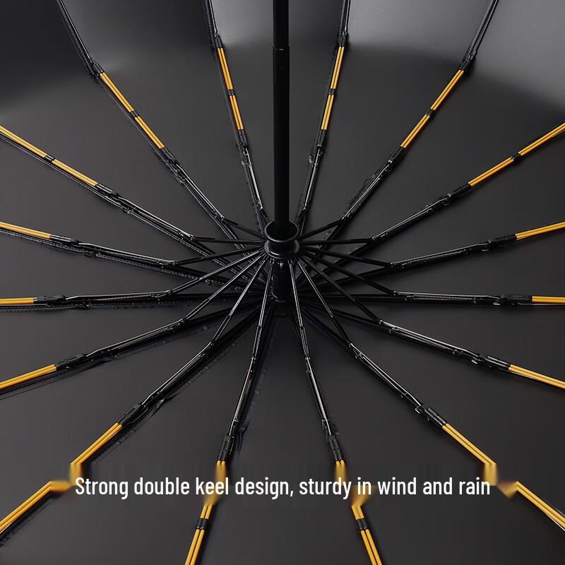 Hanyou Automatic Sun Protection Umbrella with Solid Wood Handle