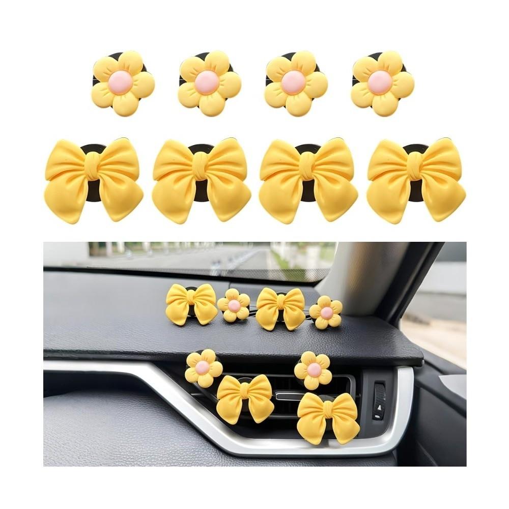 Bow Knot Design Car Air Vent Clips 8PCS Multi-Pack Dashboard Decorations For Women
