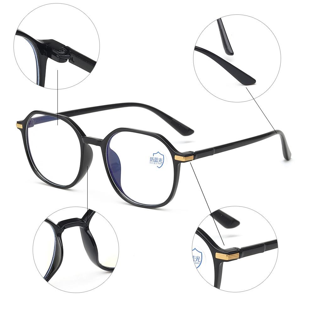 Gjennomsiktig datamaskinbrilleinnfatning Kvinner Menn Antiblått lys polygon briller Blokkerende briller Optisk brillebrille