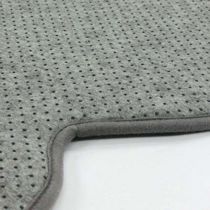 Extra-soft Flower-shaped Rug Grey 90x90