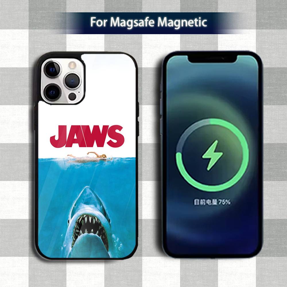 Movie Terrifying J-Jaws-s Phone Case For iPhone 13,12,15,17,11,16,14,Pro,Max,Plus,Mini,Magsafe,Magnetic Wireless Charging Case iPhone17Pro